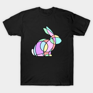 Rainbow stained glass rabbit T-Shirt